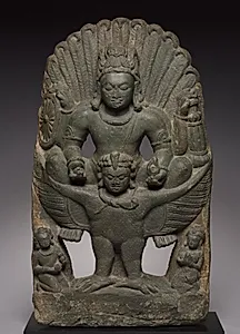 Vishnu Riding on Garuda by Unknown Artist