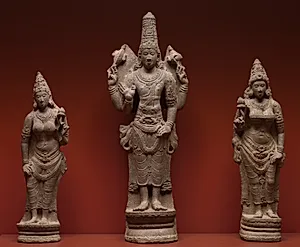 Vishnu with Shri and Bhu by Unknown Artist