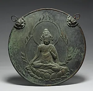 Votive Hanging with Image of Kannon (Kannon Kakebotoke) by Unknown Artist