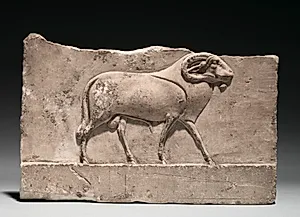 Votive Relief of a Ram Deity by Unknown Artist