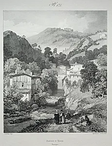 Voyages pittoresques et romantiques dans l'ancienne France.  Auvergne:  Cascades de Thiers