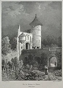 Voyages pittoresques et romantiques dans l'ancienne France.  Franche-Comté:  Vue du Château de Frasne