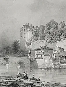 Voyages pittoresques et romantiques dans l'ancienne France.  Bretagne:  Chateau de Clisson