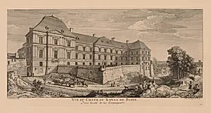 Vue du Château royal de Blois, prise du côté de la campagne by Jacques Rigaud (French, 1681–1754)