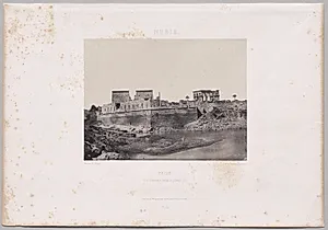 Vue générale prise à l'angle sud-ouest, Philoe by Maxime Du Camp (French, 1822–1894)