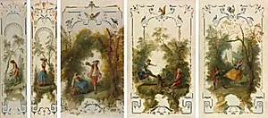 Wall Panels: The Gardener, Horticulture, The Vineyard, The See-Saw, The Swing