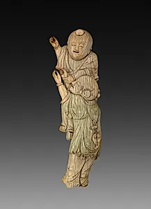 Wall Plaque with Two Boys Playing by Unknown Artist