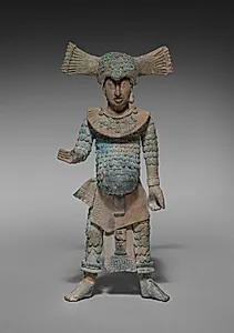 Warrior Figurine with Removable Headdress by Unknown Artist