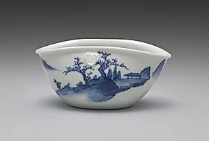 Water Cooler from Tea Set with Chinese Landscape by Seifū Yohei III (Japanese, 1851–1914)