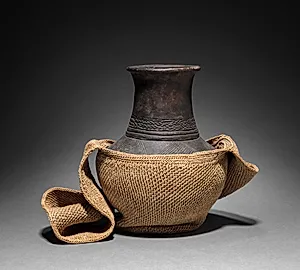 Water Jug and Carrying Strap by Unknown Artist