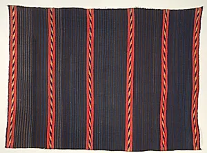 Wearing Blanket with Moki (Moqui) Stripes by Unknown Artist