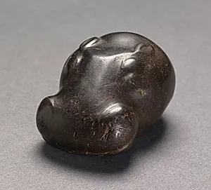 Weight in the Form of a Hippopotamus Head by Unknown Artist
