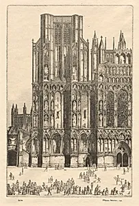 Wells Cathedral  by Herbert Gordon Warlow (British, 1885–1942)