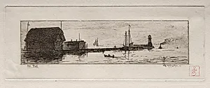 West Pier, Cleveland by Otto H. Bacher (American, 1856–1909)