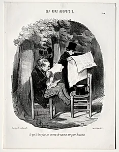 What the bourgeois calls a slight distraction by Honoré Daumier (French, 1808–1879)