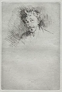 Whistler with the White Lock by James McNeill Whistler (American, 1834–1903)