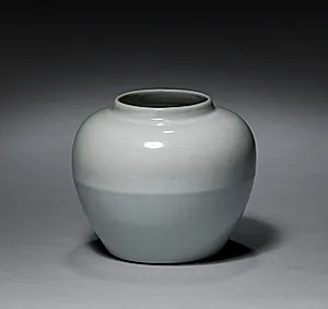 White-Glazed Jar with Hidden Design by Unknown Artist
