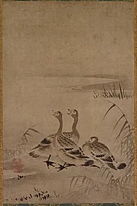 Wild Geese by Chōkichi (Japanese)