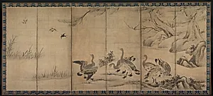 Wild Geese by Kano Sanraku (Japanese, 1559–1635)