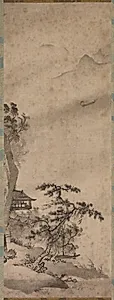 Windy Landscape with Sailboat by Unknown Artist