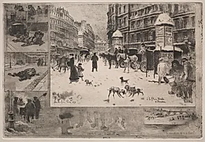 Winter in Paris by Félix Hilaire Buhot (French, 1847–1898)