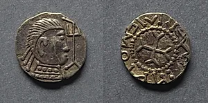 Witmen Tremissis: Bust and Trident (obverse); Cross Fourchée (reverse) by Unknown Artist