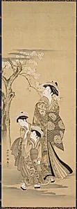 Woman and Two Children by Kubo Shunman (Japanese, 1757–1820)