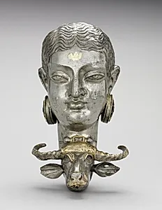 Woman and Water Buffalo Rhyton by Unknown Artist