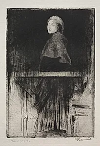 Woman with a cape by Albert Besnard (French, 1849–1934)