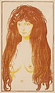 Woman with Red Hair and Green Eyes (The Sin) by Edvard Munch (Norwegian, 1863–1944)
