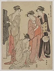Women of the Tatsumi District (from the series Eastern Customs of the Present Day) by Katsukawa Shunchō (Japanese)