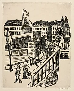 Wooden Bridge by Max Beckmann (German, 1884–1950)
