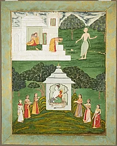 Worship of Shiva and Devi by Unknown Artist