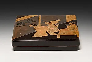 Writing Box with Spitting Courtesan by Unknown Artist