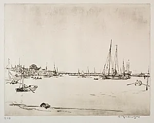 Yarmouth, Isle of Wight by Muirhead Bone (British, 1876–1953)