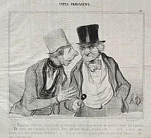 Yes, Sir, your respectable air encourages me... by Honoré Daumier (French, 1808–1879)
