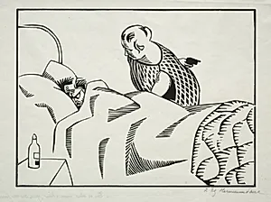 You are sure my dear that you cannot think of anything more to help the pain? by Hermann Paul (French, 1864–1940)