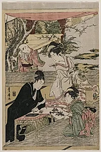 Young Man Writing at a Table