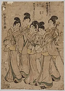 Young Women with Musical Instruments