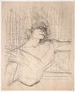 Yvette Guilbert:  Dans la glu by Henri de Toulouse-Lautrec (French, 1864–1901)