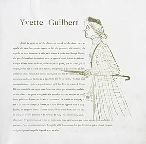 Yvette Guilbert-French Series:  No. 1 by Henri de Toulouse-Lautrec (French, 1864–1901)