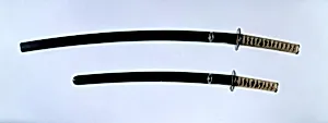 Blades and Mountings for a Pair of Swords (Daishō) by Sukemitsu of Bizen|Yasumitsu|Iwamoto Konkan