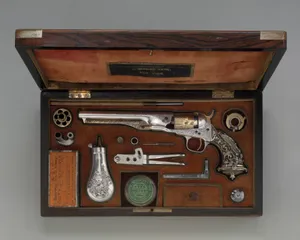 Cased Colt Model 1862 Police Revolver, Serial no. 9174, with Thuer Conversion for Self-contained Cartridges, and Accessories