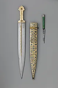 Dagger (<i>Qama</i>) with Sheath and Utility Knife
