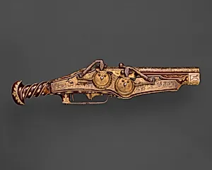 Double-Barreled Wheellock Pistol Made for Emperor Charles V (reigned 1519–56) by Ambrosius Gemlich|Peter Peck