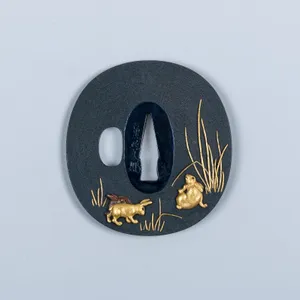 木賊兎図大小揃物 Fittings for a Pair of Swords (<i>Daishō Soroi-Mono</i>)