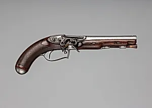 Flintlock Pistol with Inverted Lock