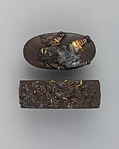Sword-Hilt Collar and Pommel (Fuchigashira)