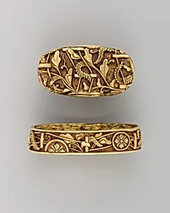 Sword-Hilt Collar and Pommel (Fuchigashira)
