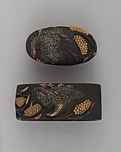 Sword-Hilt Collar and Pommel (Fuchigashira)